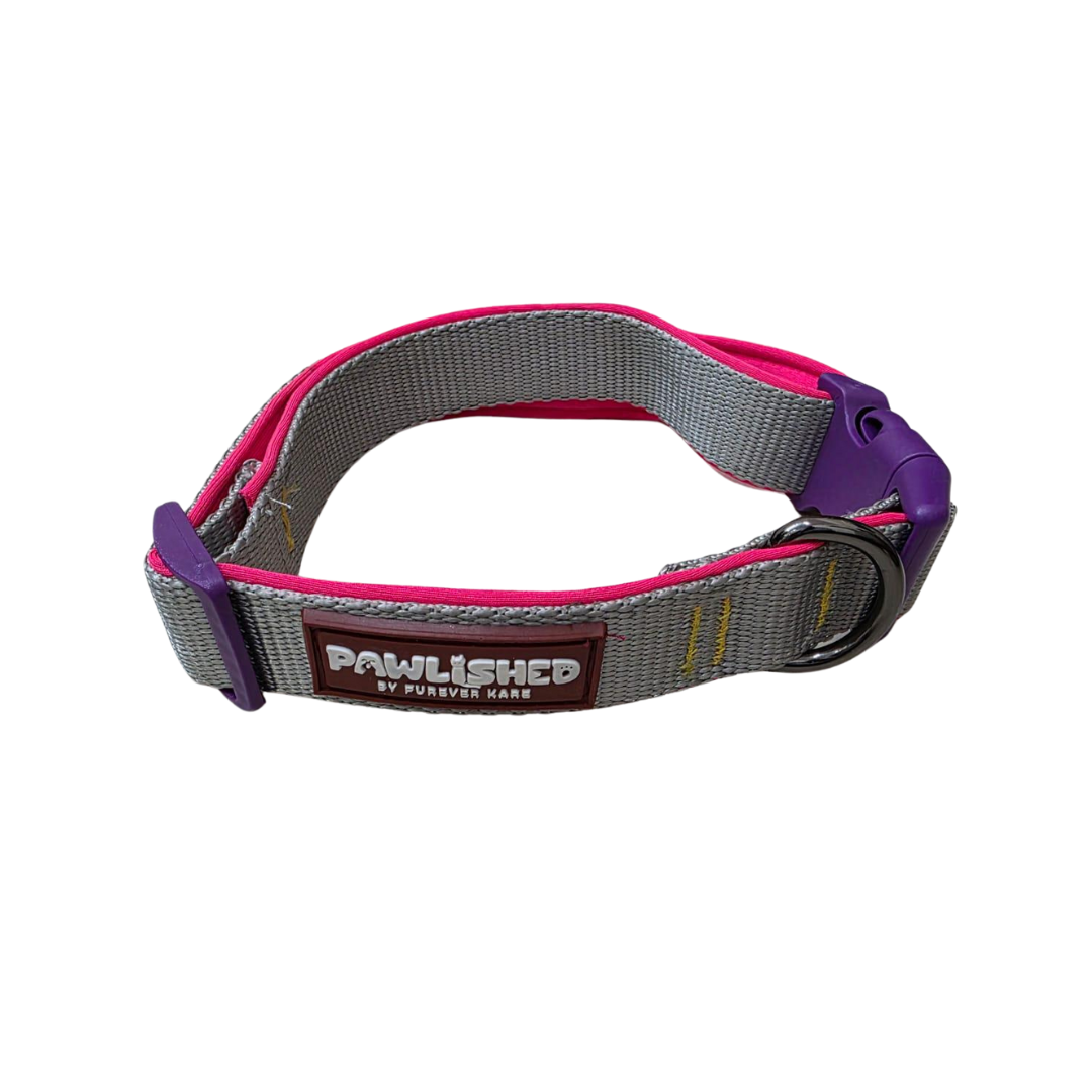 PAWLISHED Pup Straps - Grey Mist Padded Collars