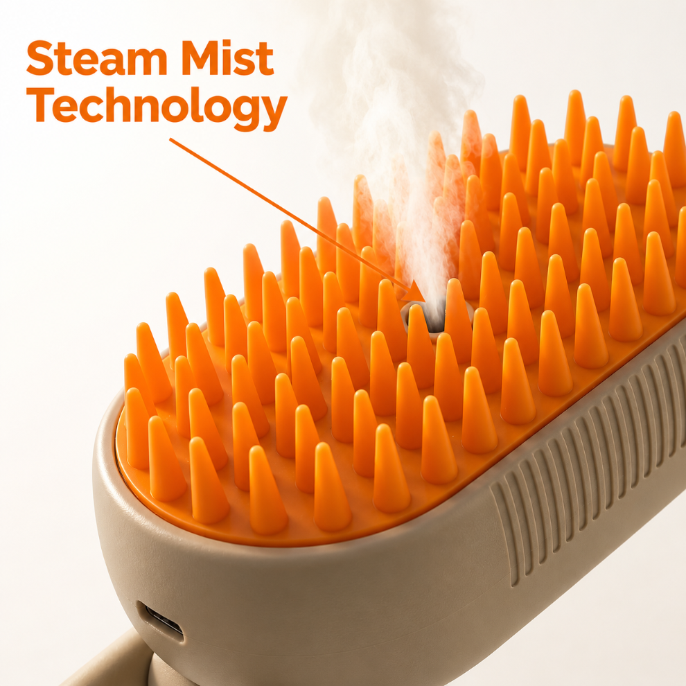 3-in-1 Steam Grooming Brush