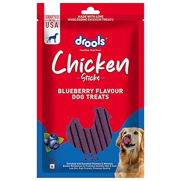 Drools Blueberry Flavour Chicken Sticks Treat for Dogs