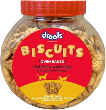 Drools Dog Treat Biscuits, Chicken and Egg Flavor Jar