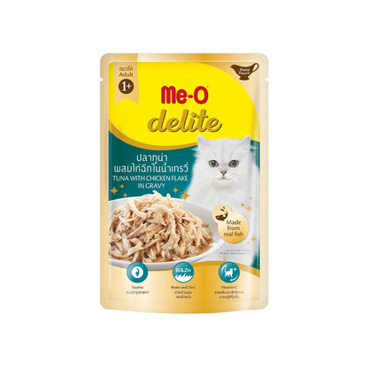Me-O Delite Tuna with Chicken Flake in Gravy