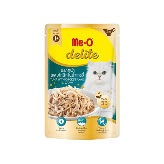Me-O Delite Tuna with Chicken Flake in Gravy