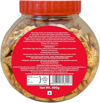 Drools Dog Treat Biscuits, Chicken and Egg Flavor Jar
