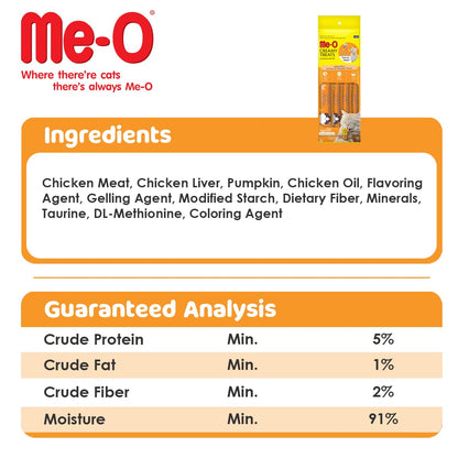 Me-O Creamy Treat Chicken and Pumpkin Flavour