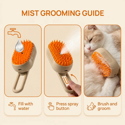 3-in-1 Steam Grooming Brush
