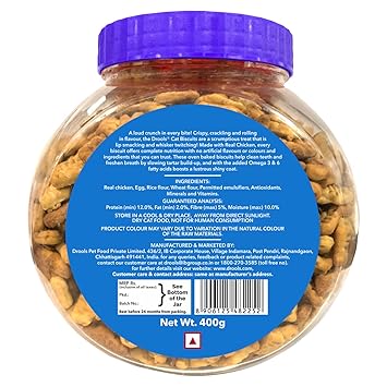 Drools Cat Treat Biscuits Real Chicken Flavor Jar