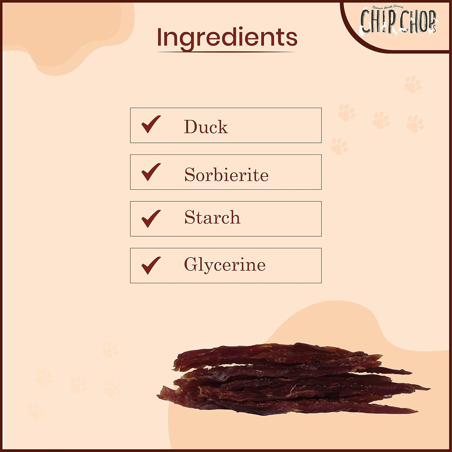 Chip Chops Roast Duck Strips Dog Treat