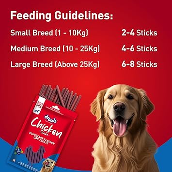 Drools Blueberry Flavour Chicken Sticks Treat for Dogs