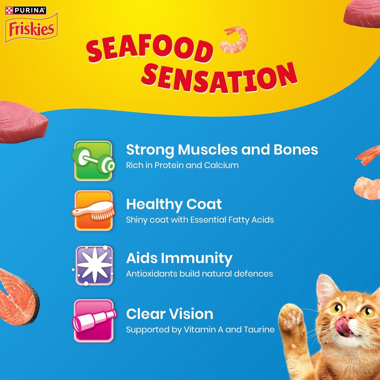 Purina Friskies Dry Cat Food: Savory Seafood Blend