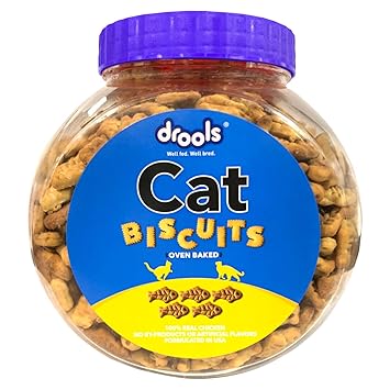 Drools Cat Treat Biscuits Real Chicken Flavor Jar