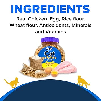 Drools Cat Treat Biscuits Real Chicken Flavor Jar