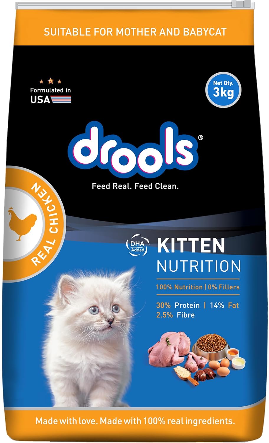 Drools Real Chicken Kitten Dry Food