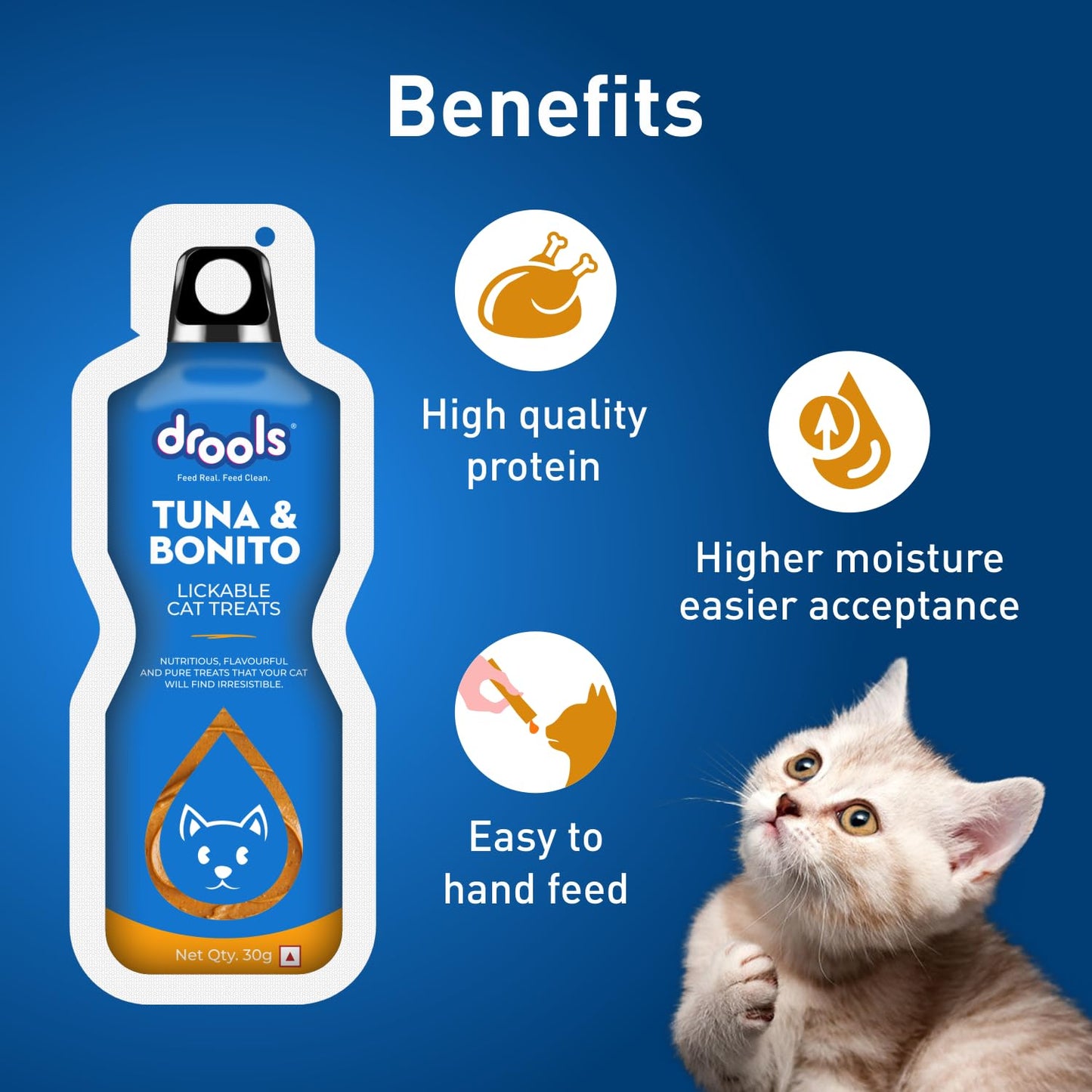 Drools Tuna & Banito Creamy Lickable Cat Treats