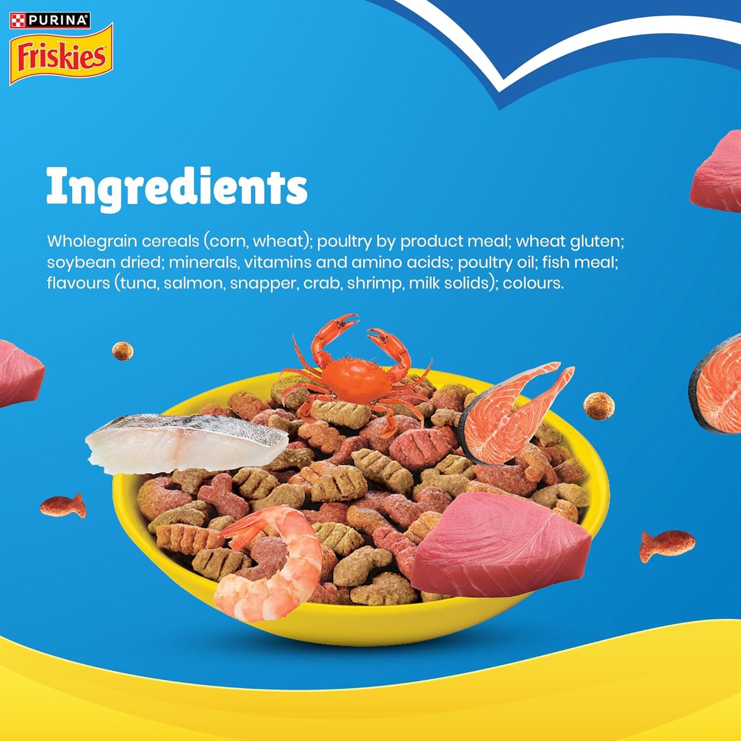Purina Friskies Dry Cat Food: Savory Seafood Blend