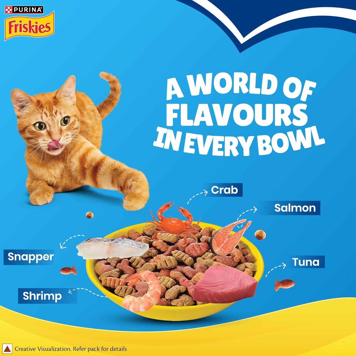 Purina Friskies Dry Cat Food: Savory Seafood Blend