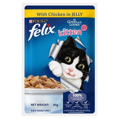 Purina Felix Kitten Wet Food: Chicken in Jelly