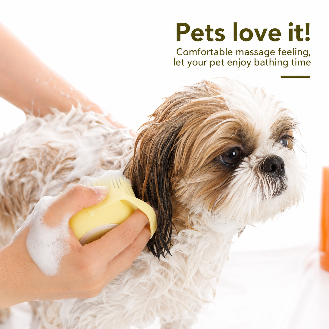 Pet Shampoo & Bath Brush
