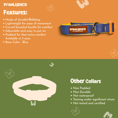 PAWLISHED Pup Straps - Blue Bay Padded Collars