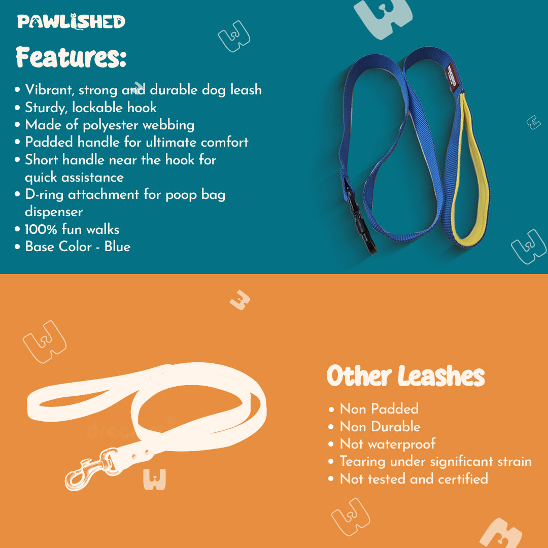 PAWLISHED Grips - Blue Bay Padded Leashes