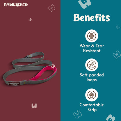 PAWLISHED Grips - Grey Mist Padded Leashes
