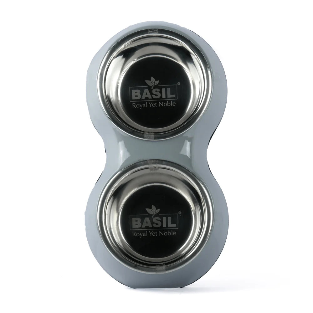 Basil Melamine Double Bowl
