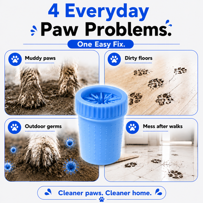 Pet Paw Cleaner with Soft Silicone Bristles