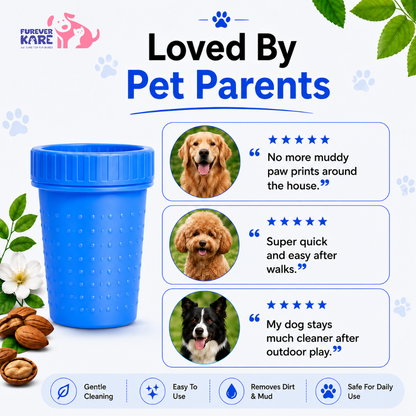 Pet Paw Cleaner with Soft Silicone Bristles