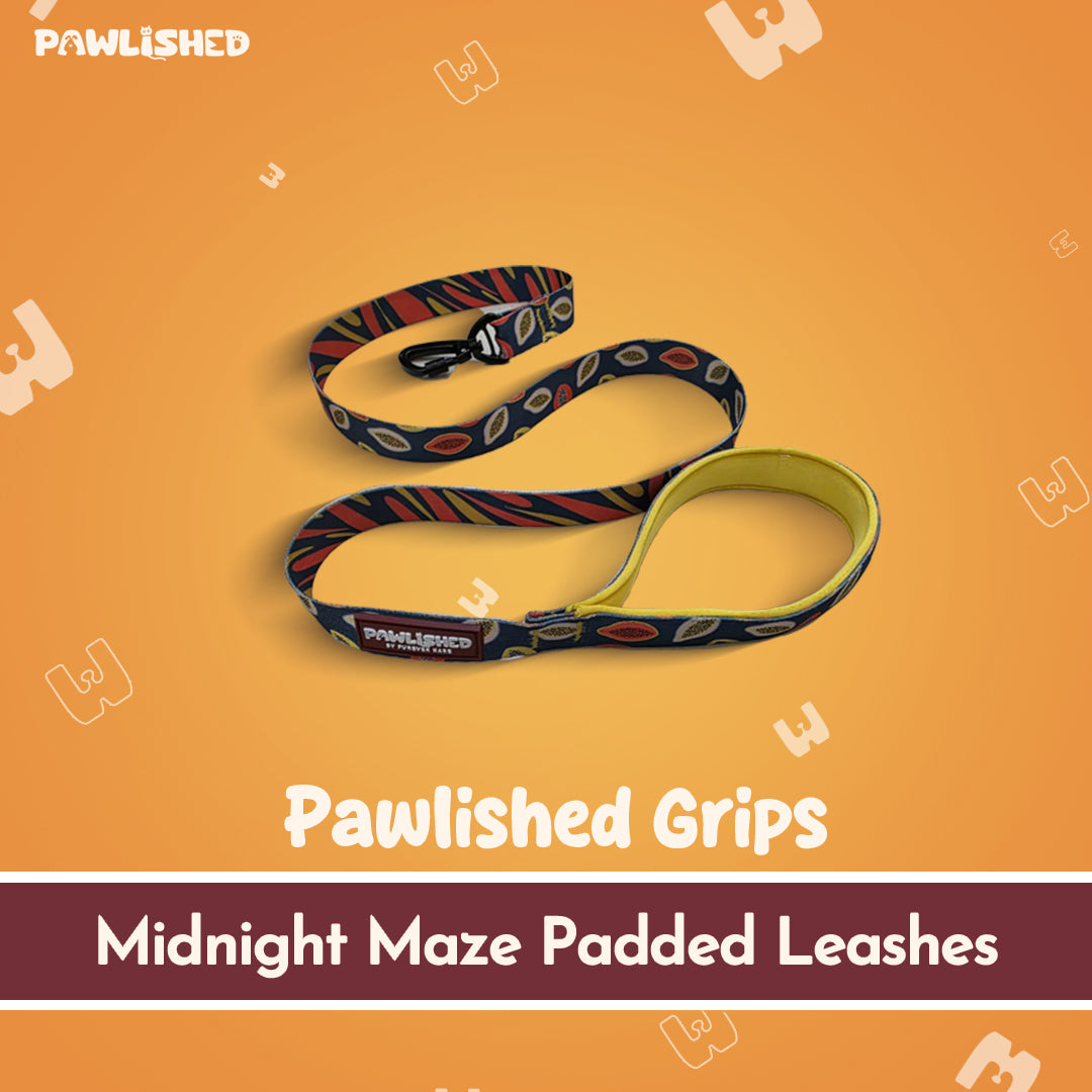 PAWLISHED Grips - Midnight Maze Padded Leashes