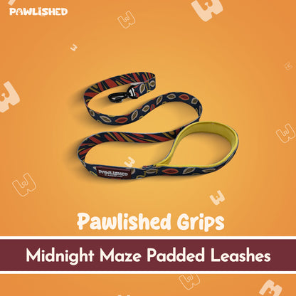 PAWLISHED Grips - Midnight Maze Padded Leashes