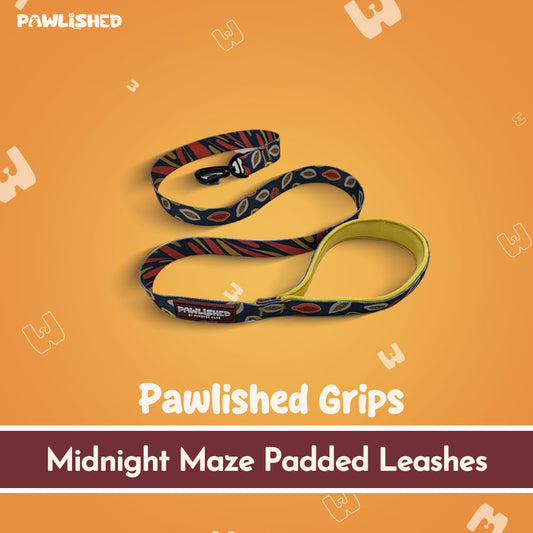 PAWLISHED Grips - Midnight Maze Padded Leashes