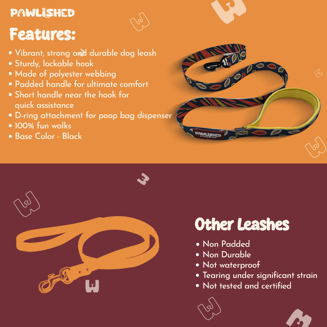PAWLISHED Grips - Midnight Maze Padded Leashes