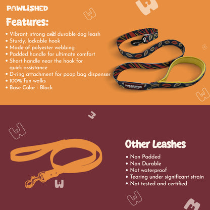PAWLISHED Grips - Midnight Maze Padded Leashes