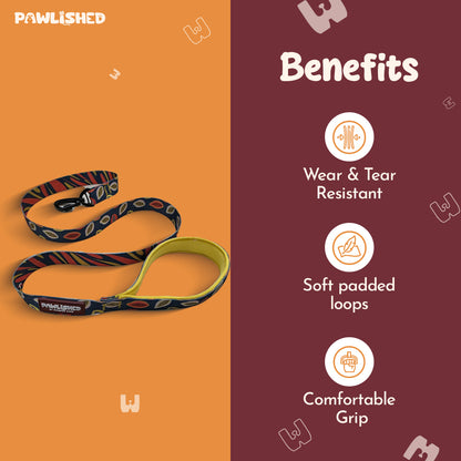 PAWLISHED Grips - Midnight Maze Padded Leashes