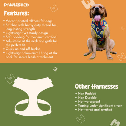 PAWLISHED Embrace - Midnight Maze Padded Harnesses
