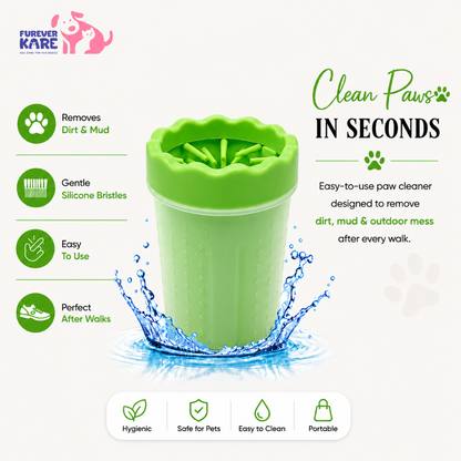 Portable Pet Paw Cleaner Cup with Soft Silicone Bristles