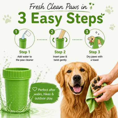Portable Pet Paw Cleaner Cup with Soft Silicone Bristles