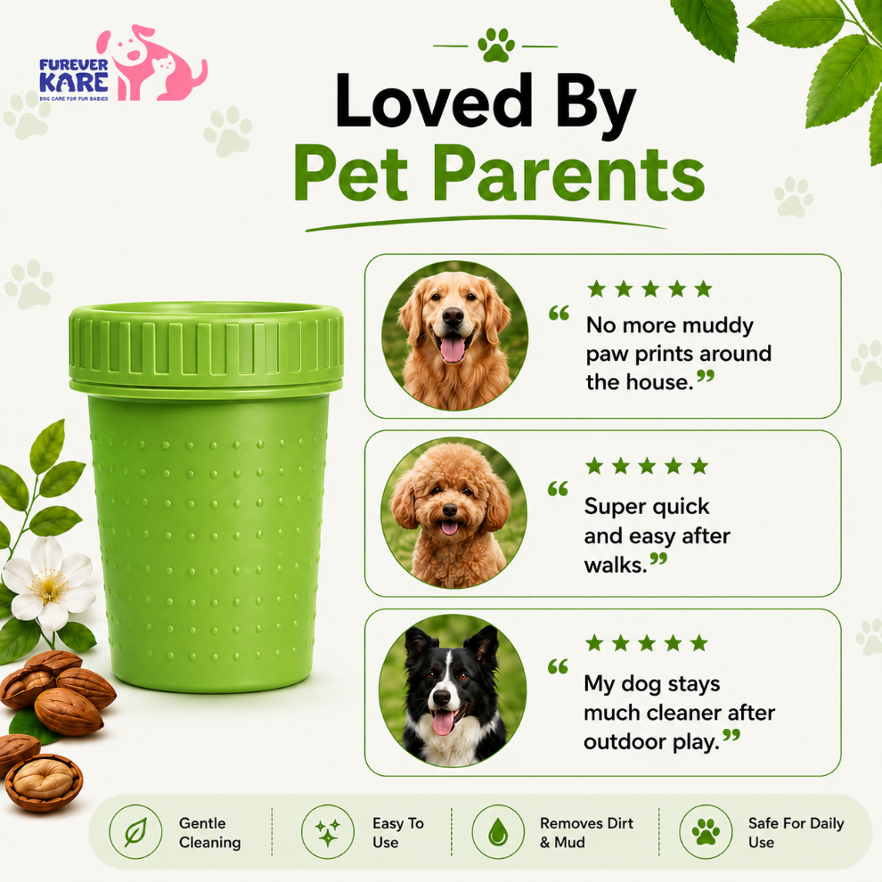 Portable Pet Paw Cleaner Cup with Soft Silicone Bristles