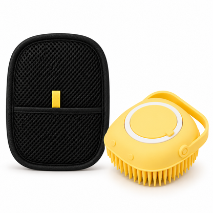 Pet Hygiene  Duo -  Bath Brush + Pet Hair Remover Glove