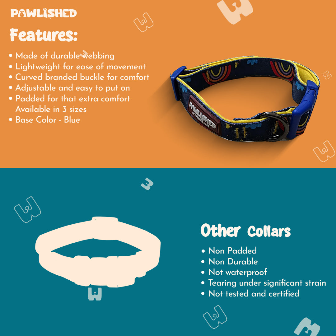 PAWLISHED Pup Straps - Rainbow Romp Padded Collars