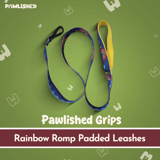 PAWLISHED Grips - Rainbow Romp Padded Leashes