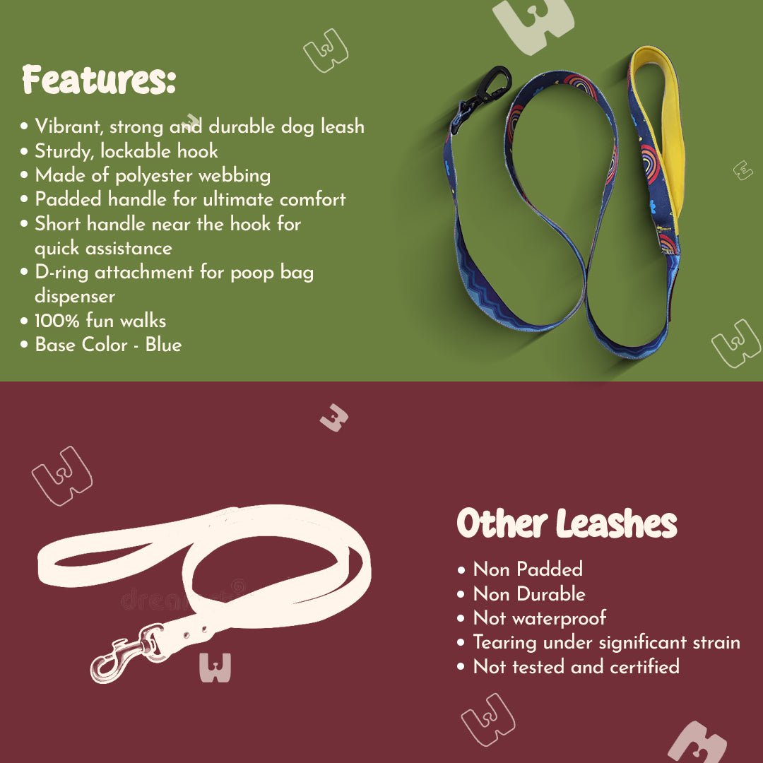 PAWLISHED Grips - Rainbow Romp Padded Leashes