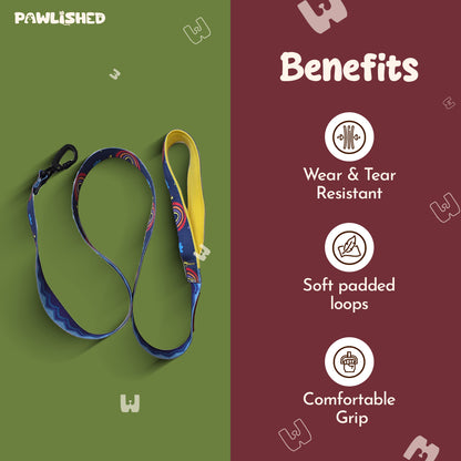 PAWLISHED Grips - Rainbow Romp Padded Leashes