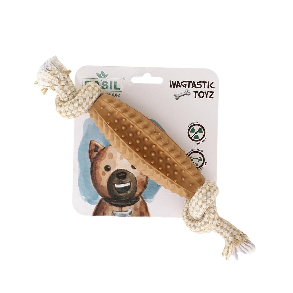 Basil Jute Rope Toy with Spike TPR Chew Centre – Furever Kare