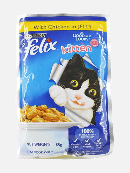 Purina Felix Kitten Wet Food: Chicken in Jelly