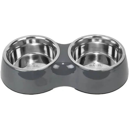 Basil Melamine Double Bowl